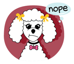 "LUCY the Crooked Jaw Poodle" sticker #11837684
