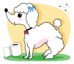 "LUCY the Crooked Jaw Poodle" sticker #11837685
