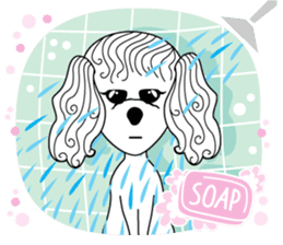 "LUCY the Crooked Jaw Poodle" sticker #11837686