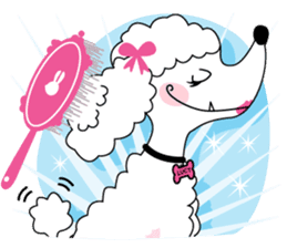 "LUCY the Crooked Jaw Poodle" sticker #11837688