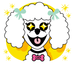 "LUCY the Crooked Jaw Poodle" sticker #11837689