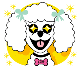 "LUCY the Crooked Jaw Poodle" sticker #11837689