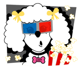 "LUCY the Crooked Jaw Poodle" sticker #11837690