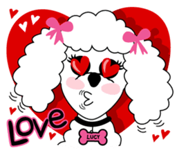 "LUCY the Crooked Jaw Poodle" sticker #11837691