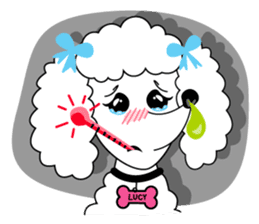 "LUCY the Crooked Jaw Poodle" sticker #11837693