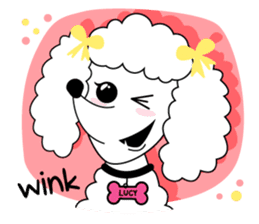 "LUCY the Crooked Jaw Poodle" sticker #11837694
