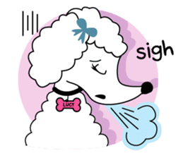 "LUCY the Crooked Jaw Poodle" sticker #11837697