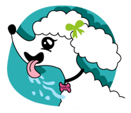 "LUCY the Crooked Jaw Poodle" sticker #11837699