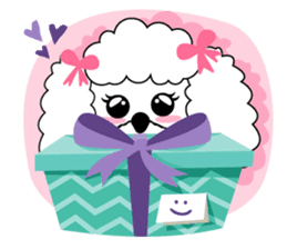 "LUCY the Crooked Jaw Poodle" sticker #11837700