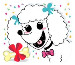 "LUCY the Crooked Jaw Poodle" sticker #11837701