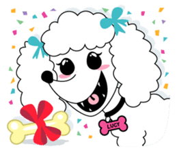 "LUCY the Crooked Jaw Poodle" sticker #11837701