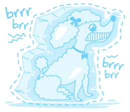 "LUCY the Crooked Jaw Poodle" sticker #11837702