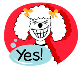 "LUCY the Crooked Jaw Poodle" sticker #11837704