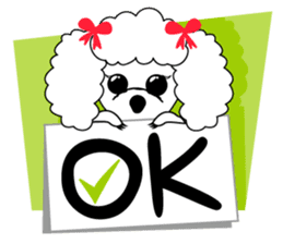 "LUCY the Crooked Jaw Poodle" sticker #11837705