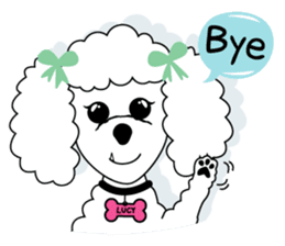 "LUCY the Crooked Jaw Poodle" sticker #11837709