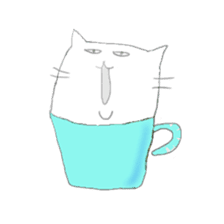 Cat went into the cup sticker #11838356