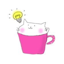 Cat went into the cup sticker #11838367