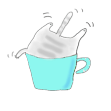 Cat went into the cup sticker #11838376