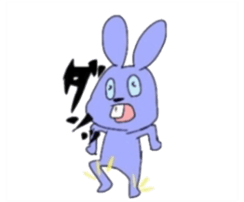 Overbite rabbit kun sticker #11838992
