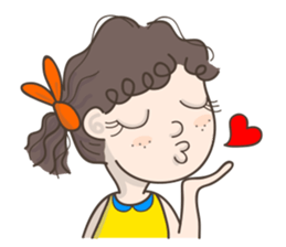 Q-hair girl sticker #11841432