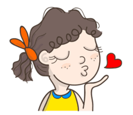 Q-hair girl sticker #11841432