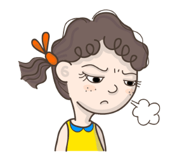 Q-hair girl sticker #11841433
