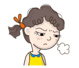 Q-hair girl sticker #11841433