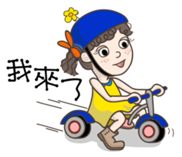 Q-hair girl sticker #11841434