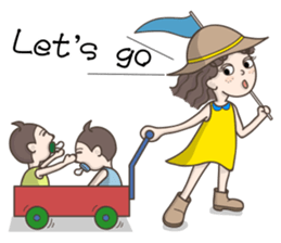 Q-hair girl sticker #11841435