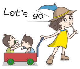 Q-hair girl sticker #11841435
