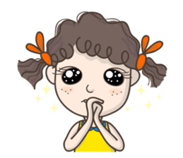 Q-hair girl sticker #11841436