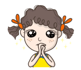 Q-hair girl sticker #11841436