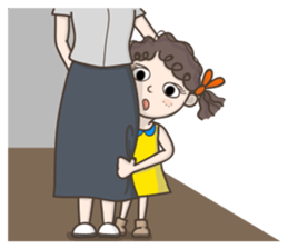 Q-hair girl sticker #11841437