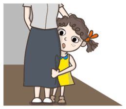 Q-hair girl sticker #11841437