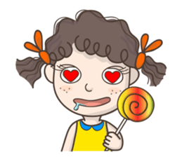 Q-hair girl sticker #11841438