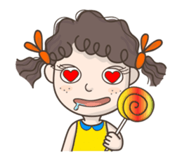 Q-hair girl sticker #11841438