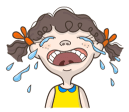 Q-hair girl sticker #11841439