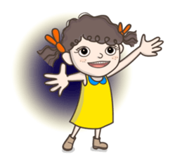 Q-hair girl sticker #11841440