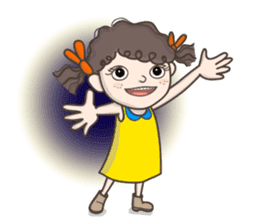 Q-hair girl sticker #11841440