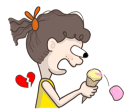 Q-hair girl sticker #11841441