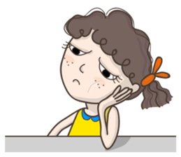 Q-hair girl sticker #11841442