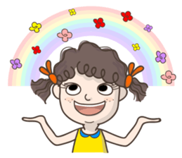 Q-hair girl sticker #11841445