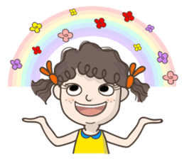 Q-hair girl sticker #11841445