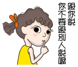 Q-hair girl sticker #11841446