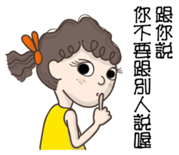 Q-hair girl sticker #11841446