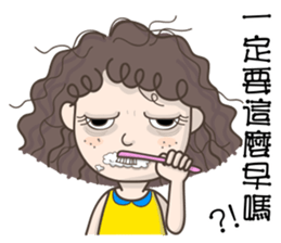 Q-hair girl sticker #11841449
