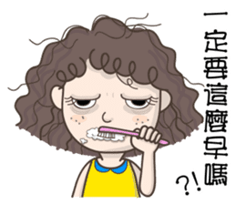 Q-hair girl sticker #11841449