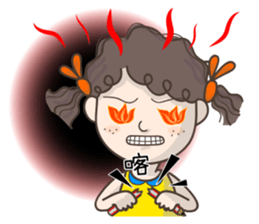 Q-hair girl sticker #11841454