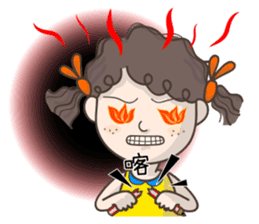 Q-hair girl sticker #11841454