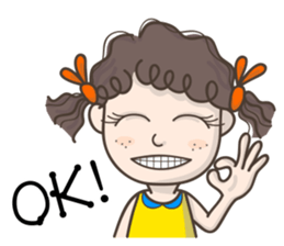 Q-hair girl sticker #11841459
